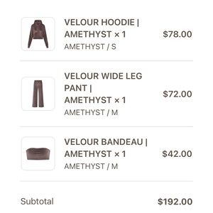 Skims Velor Amethyst suit (can be purchased separately)